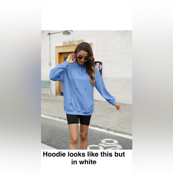 Women's👩🏻Hoodies Basic Long Sleeve Hooded Sweatshirts Soft Loose Pullover Sz M - Picture 4 of 5